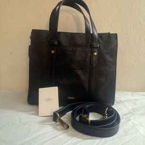 Fossil Elegant Black Tote Bag